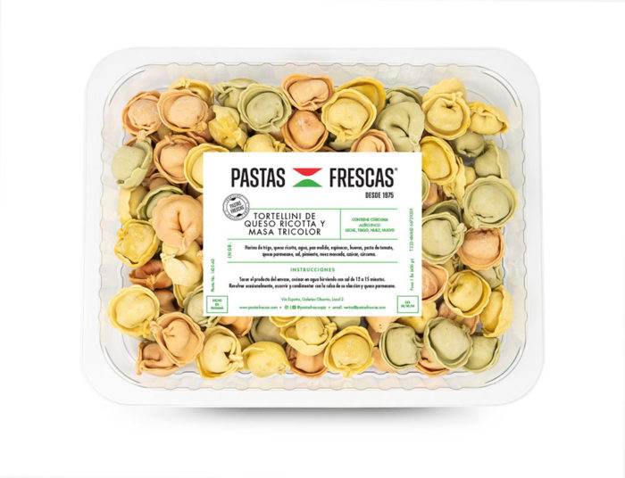 Tortellini de Queso Ricotta con Masa de Espinacas 450 G