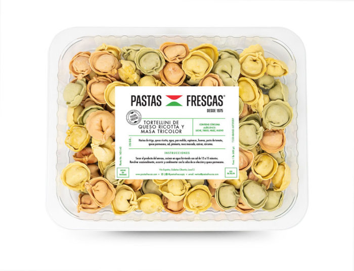 Tortellini de Queso Ricotta y Masa Tricolor 450 G